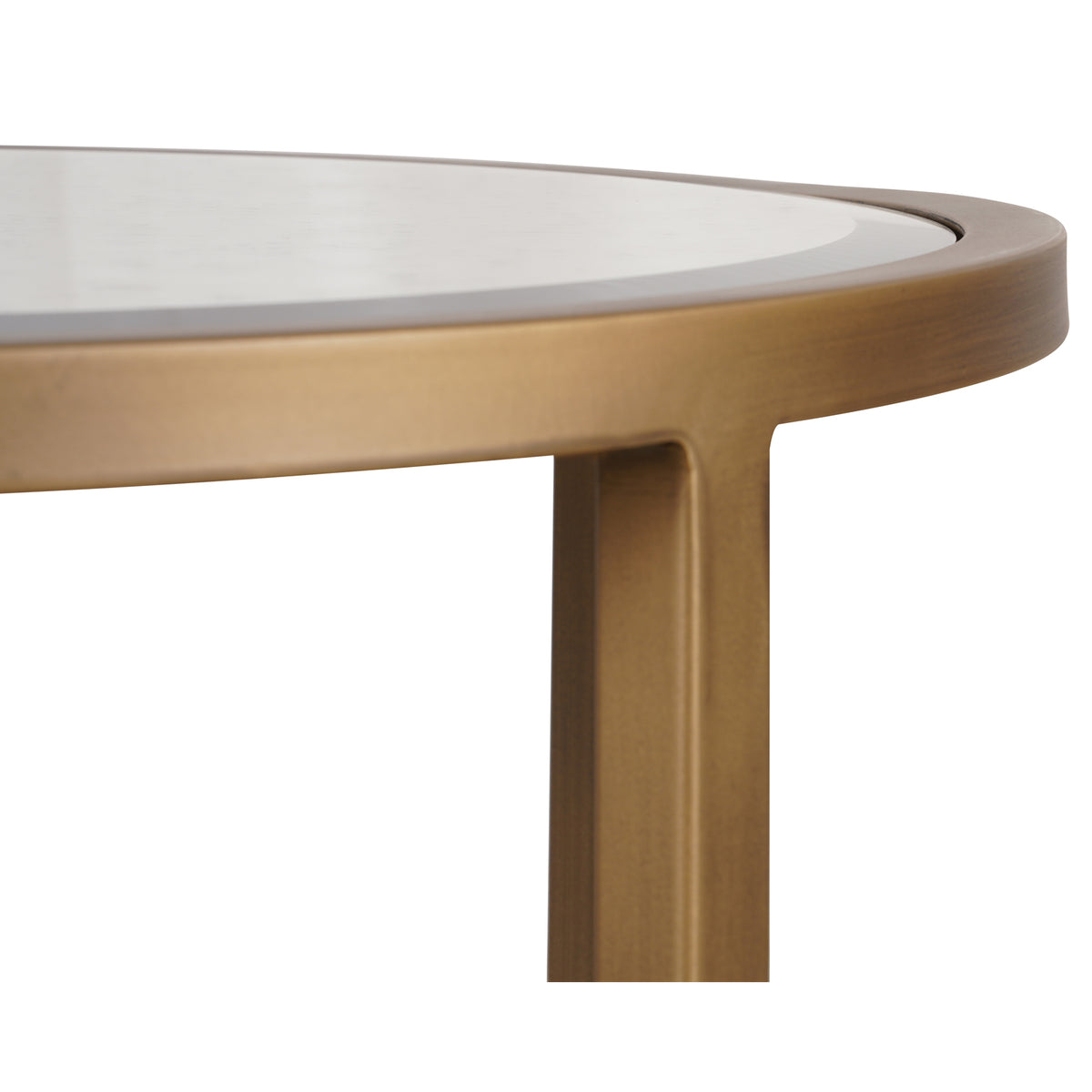 Keiichi Upton Round Side Table in Antique Brass, view 6
