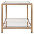 Keiichi Upton Side Table in Antique Brass