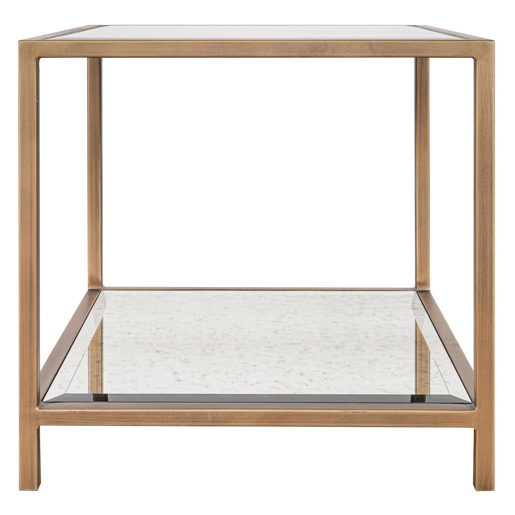 Keiichi Upton Side Table in Antique Brass, view 2