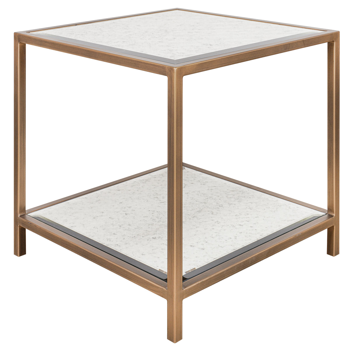 Keiichi Upton Side Table in Antique Brass, view 3
