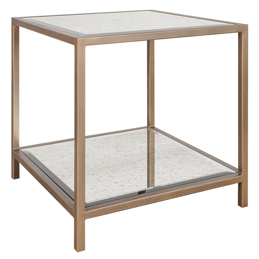 Keiichi Upton Side Table in Antique Brass, view 4
