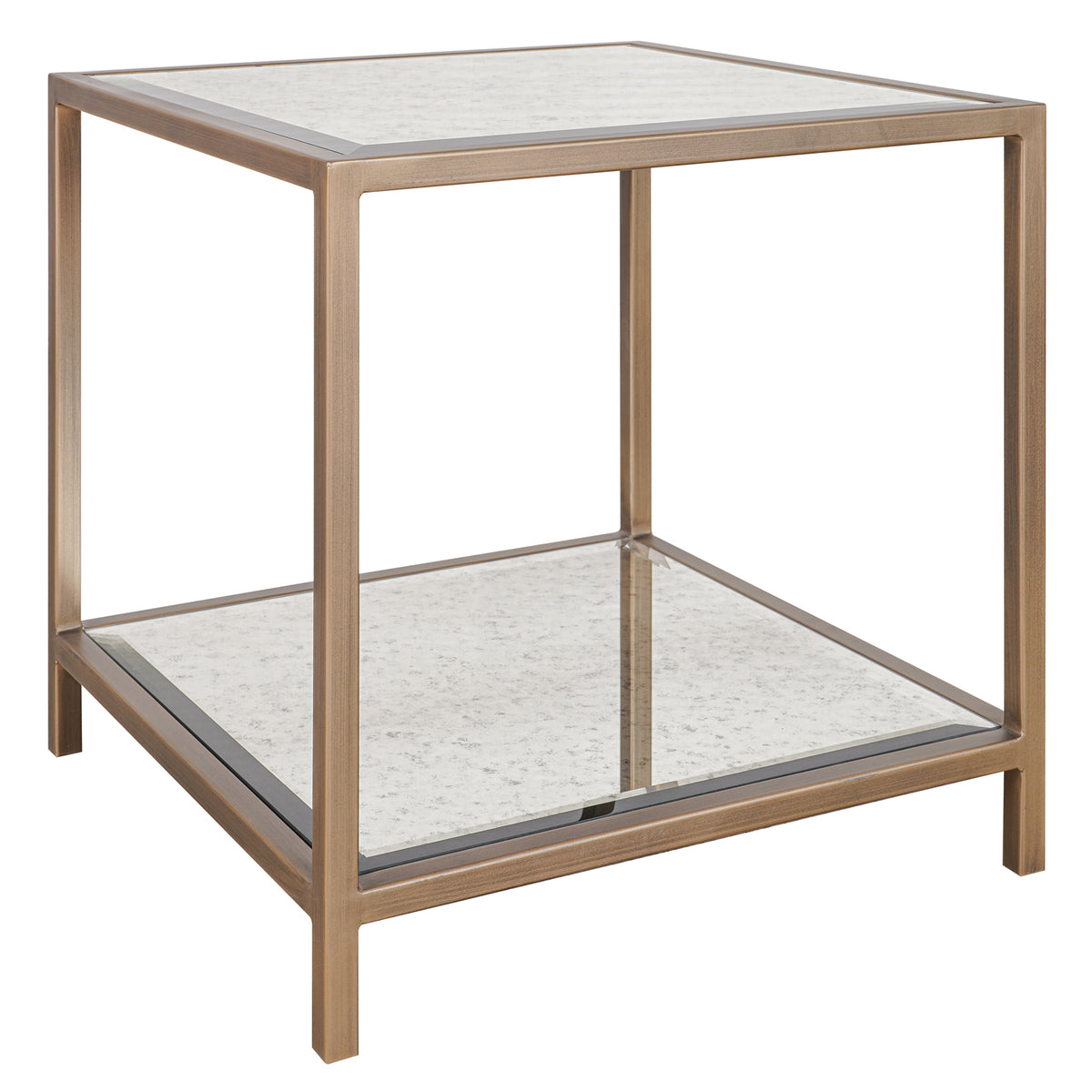 Keiichi Upton Side Table in Antique Brass, view 4
