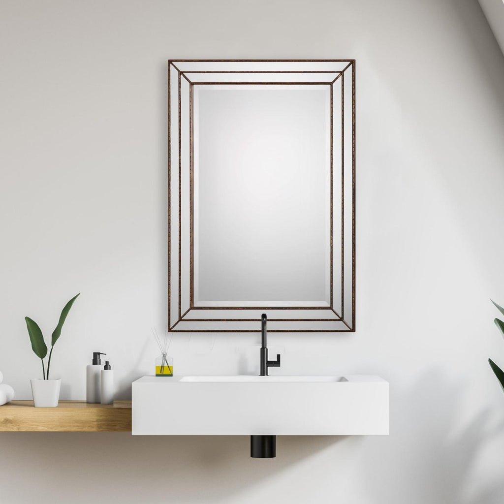 Keiichi Triple Frame Mirror Bronze Finish, view 2