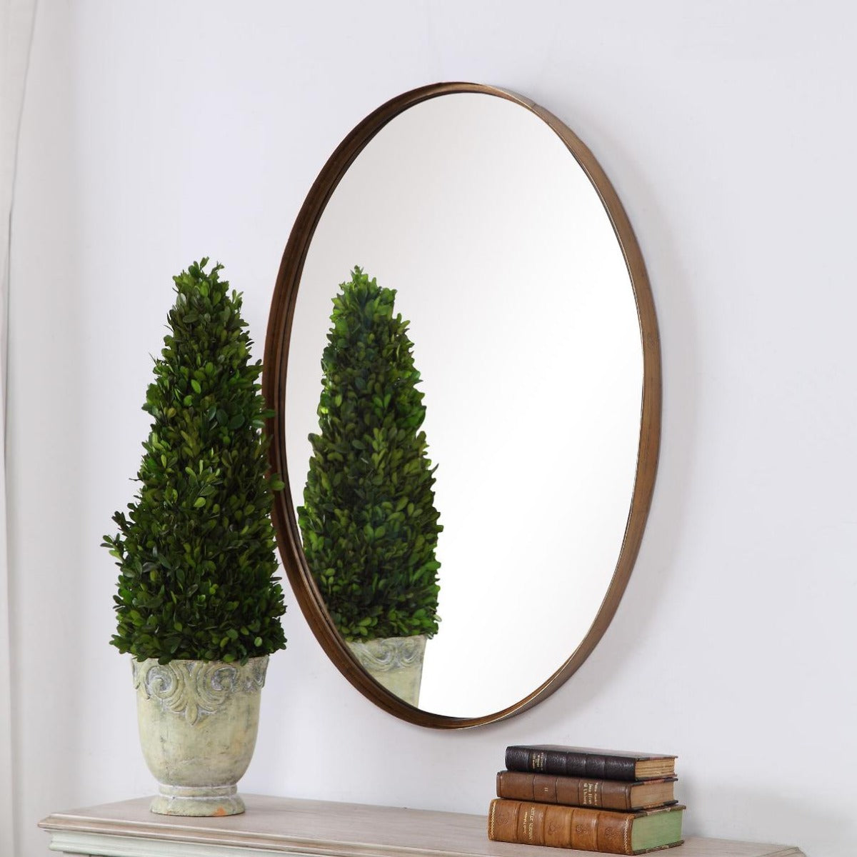 Keiichi Oval Mirror Gold Leaf, view 3