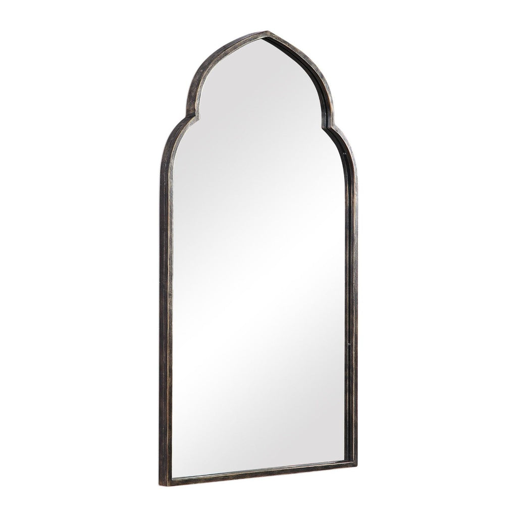 Keiichi Temple Arched Mirror in Golden Bronze, view 4