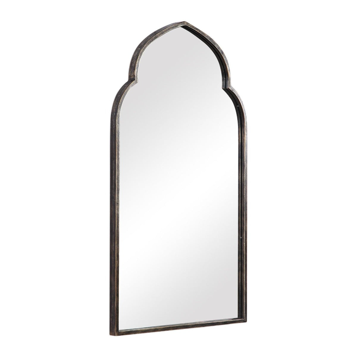 Keiichi Temple Arched Mirror in Golden Bronze, view 4