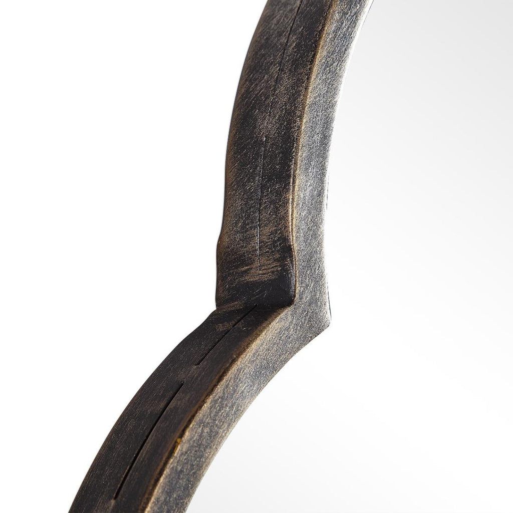 Keiichi Temple Arched Mirror in Golden Bronze, view 5