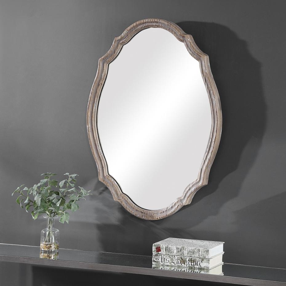 Keiichi Aurelia Wood Effect Mirror, view 2