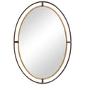 Keiichi Contrast Oval Mirror Bronze & Gold