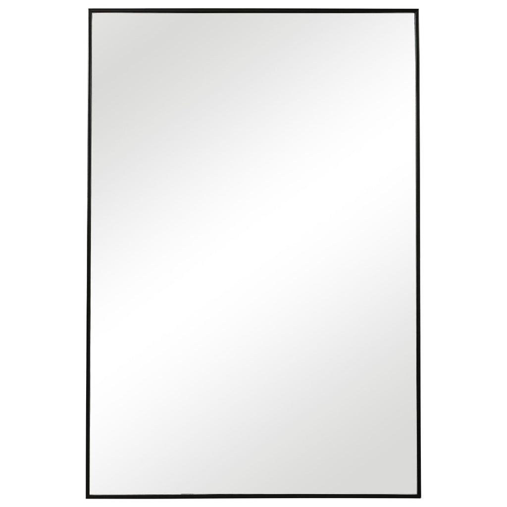 Keiichi Simple Slim Frame Mirror Black