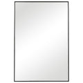 Keiichi Simple Slim Frame Mirror Black