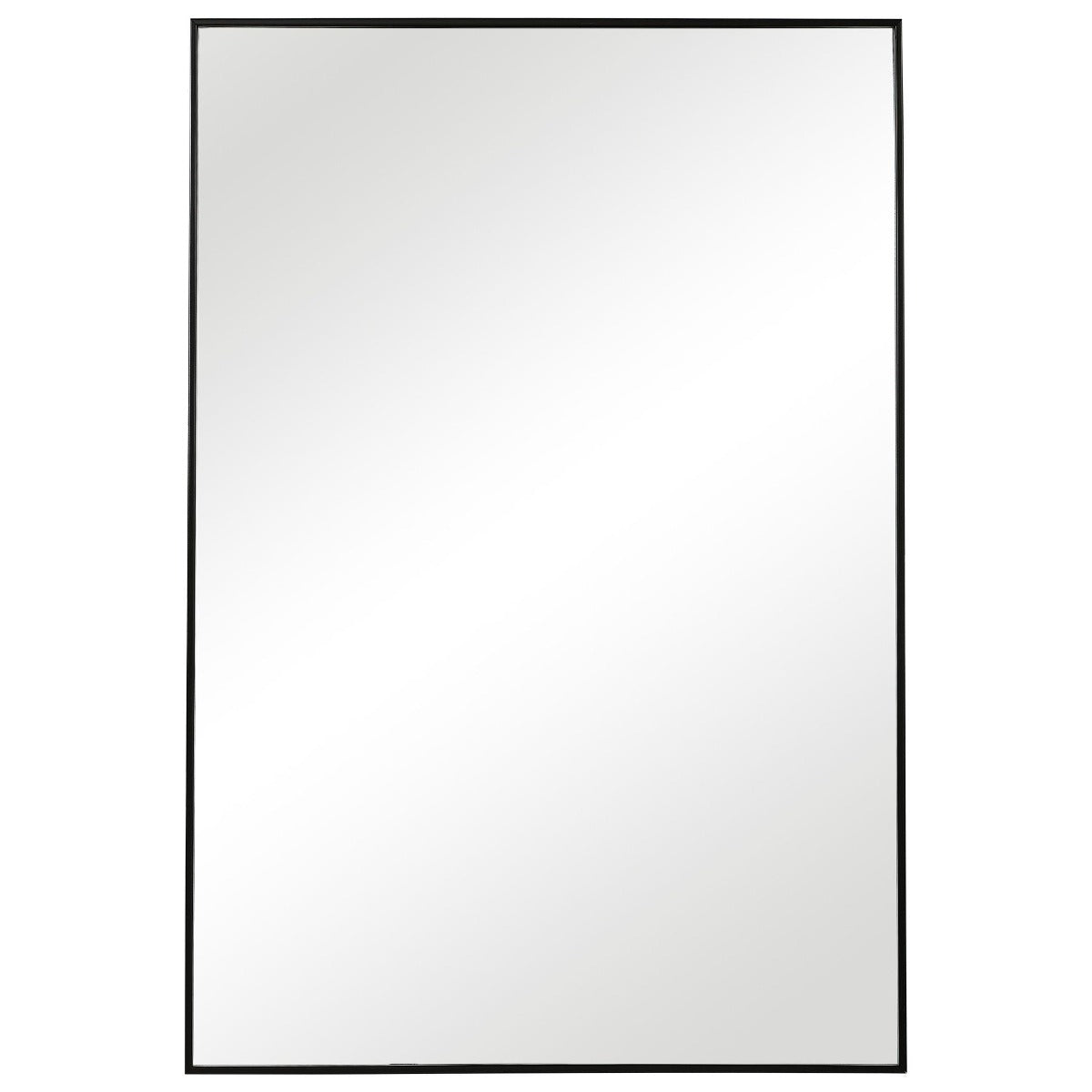 Keiichi Simple Slim Frame Mirror Black