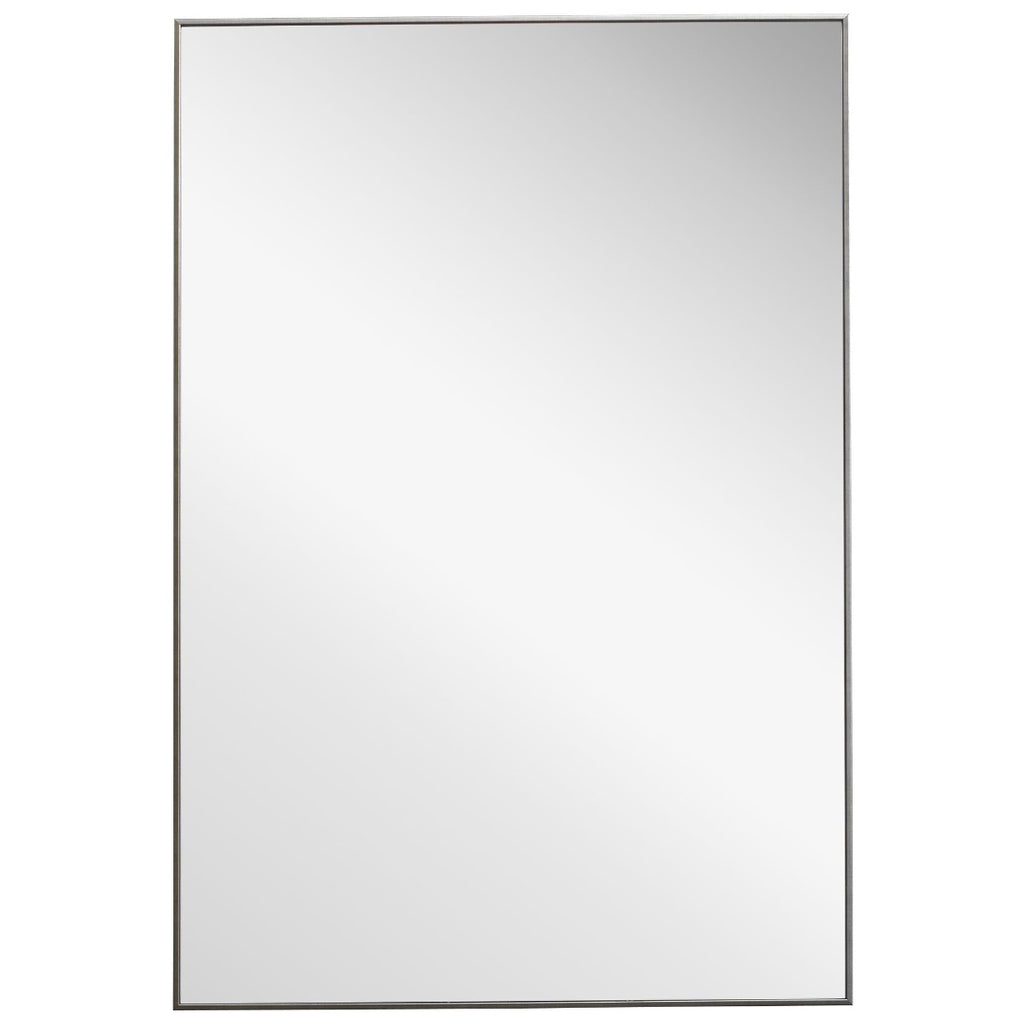 Keiichi Simple Slim Frame Rectangular Mirror in Silver