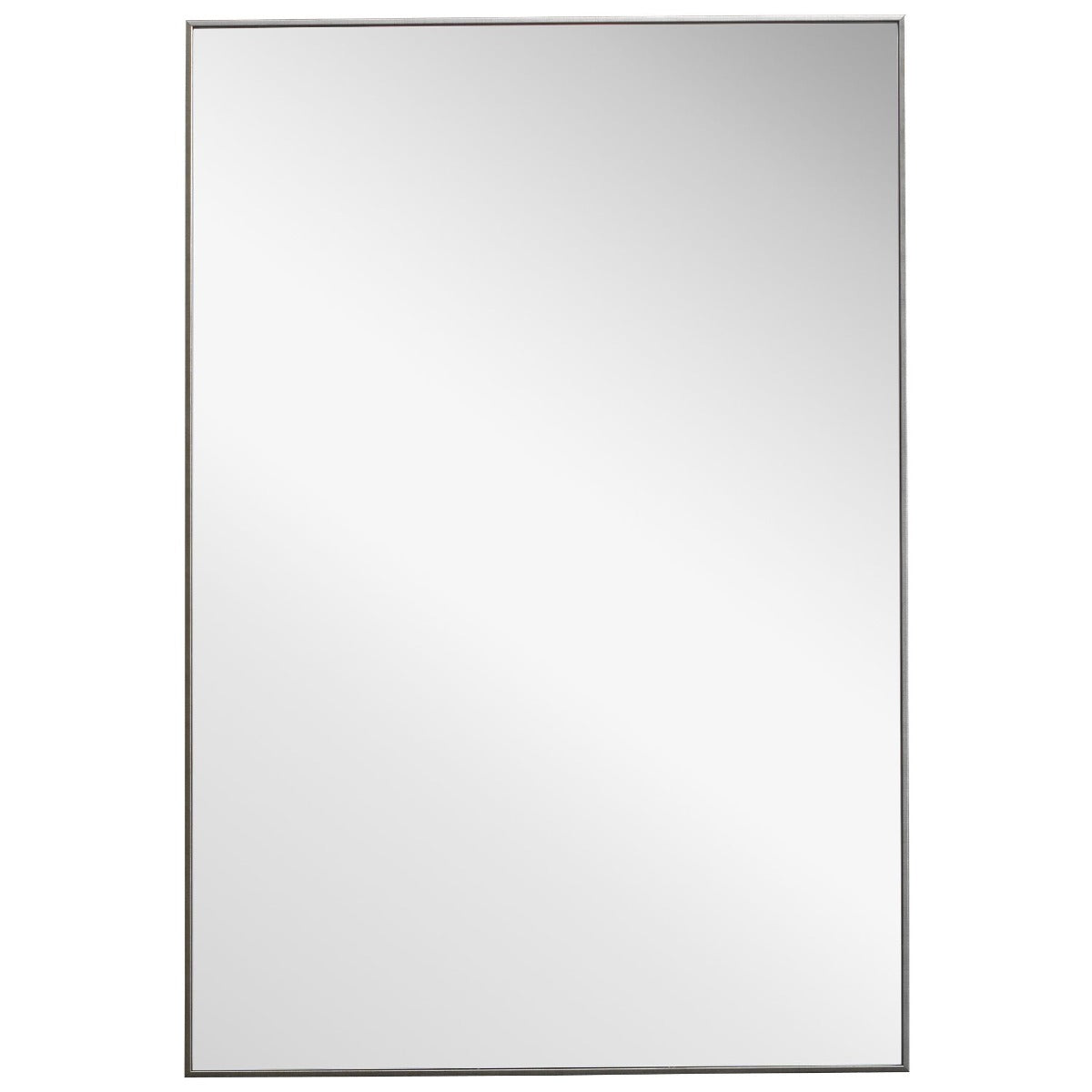Keiichi Simple Slim Frame Rectangular Mirror in Silver