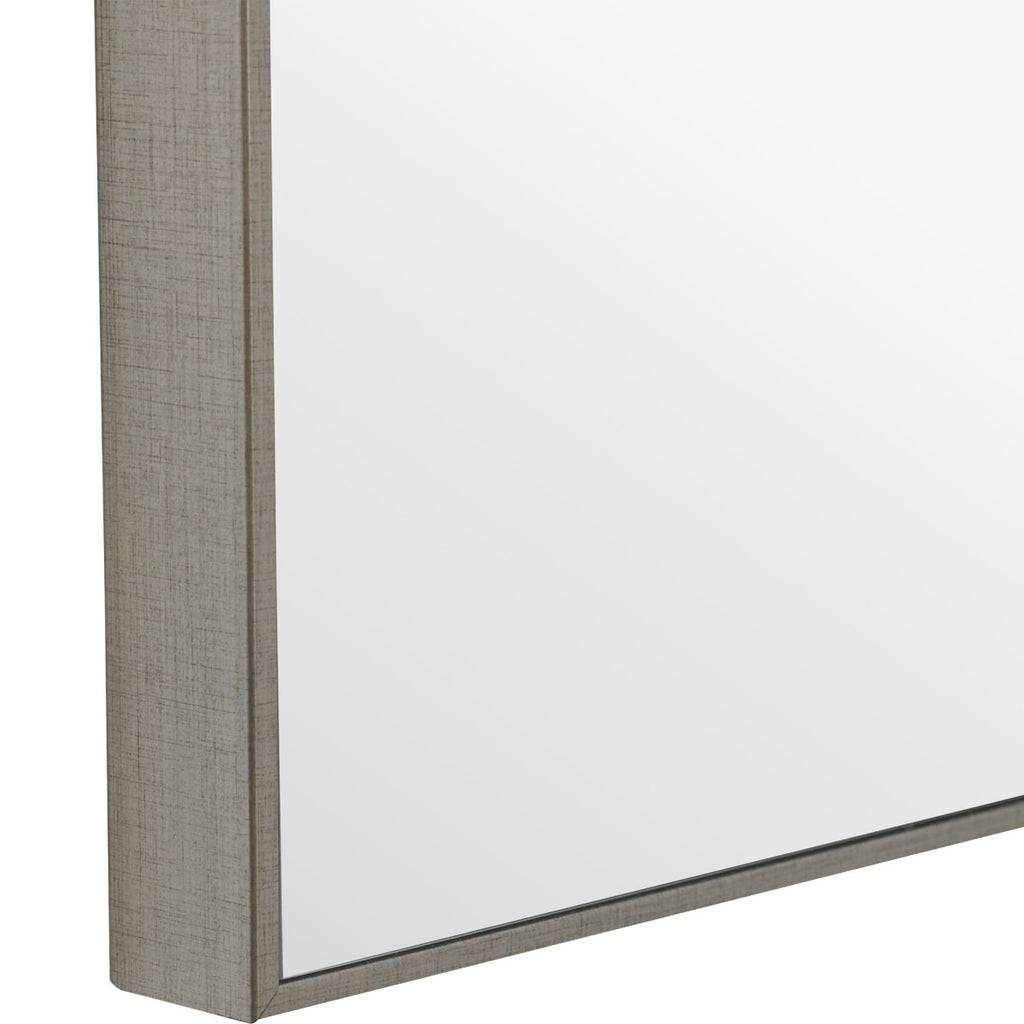 Keiichi Simple Slim Frame Rectangular Mirror in Silver, view 4