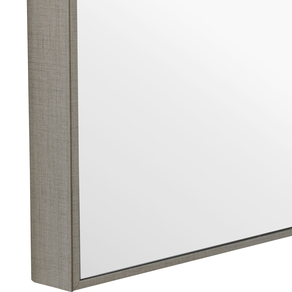 Keiichi Simple Slim Frame Rectangular Mirror in Silver, view 4