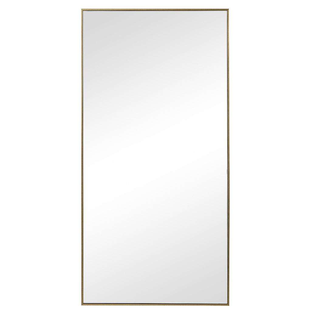 Keiichi Slim Frame Rectangular Midi Mirror in Gold