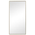Keiichi Slim Frame Rectangular Midi Mirror in Gold
