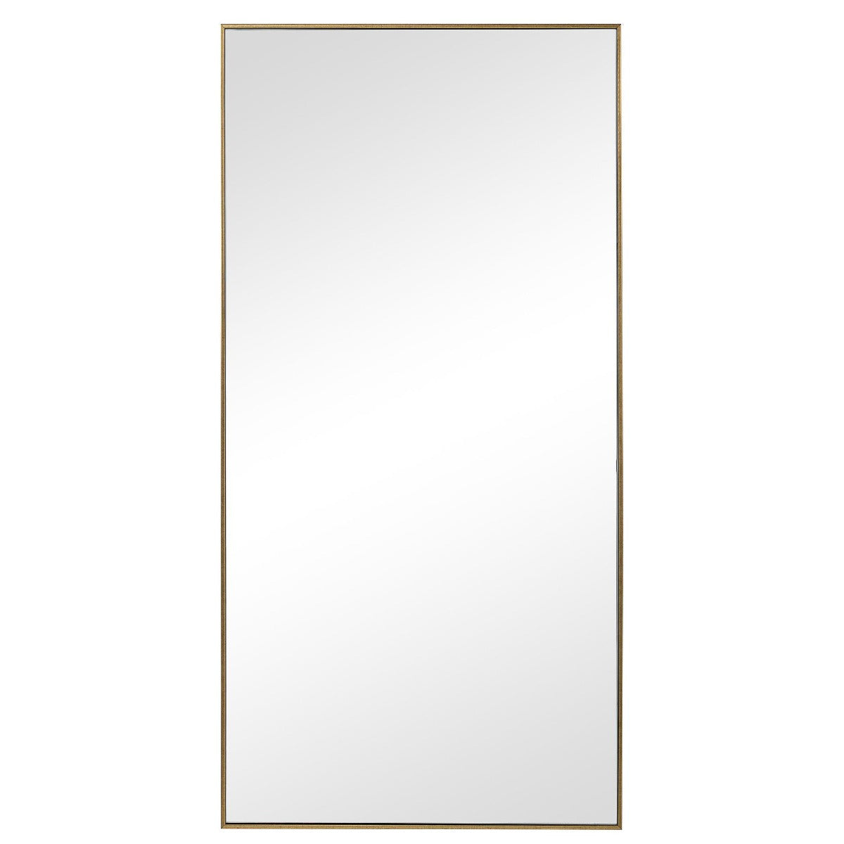 Keiichi Slim Frame Rectangular Midi Mirror in Gold