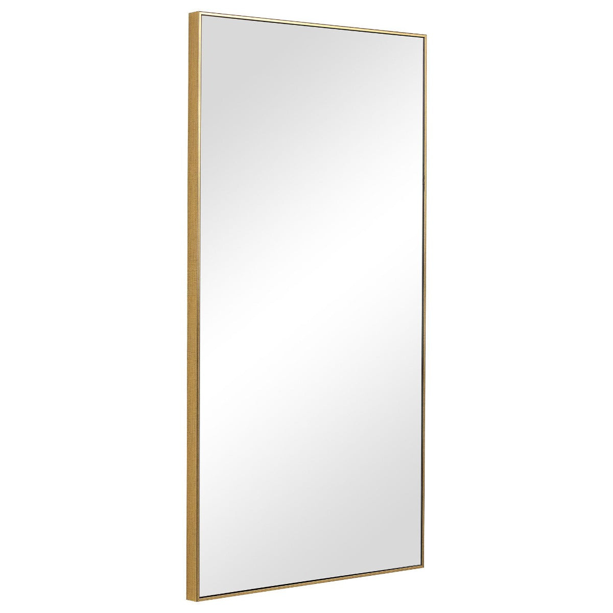 Keiichi Slim Frame Rectangular Midi Mirror in Gold, view 3