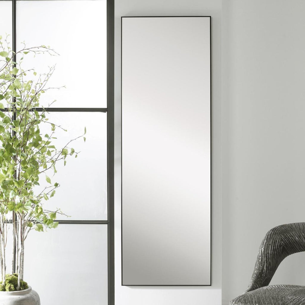 Keiichi Slim Frame Full Length Mirror in Black, view 6