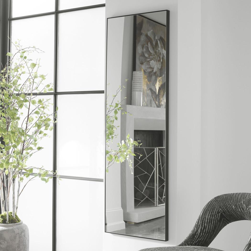 Keiichi Slim Frame Full Length Mirror in Black, view 2