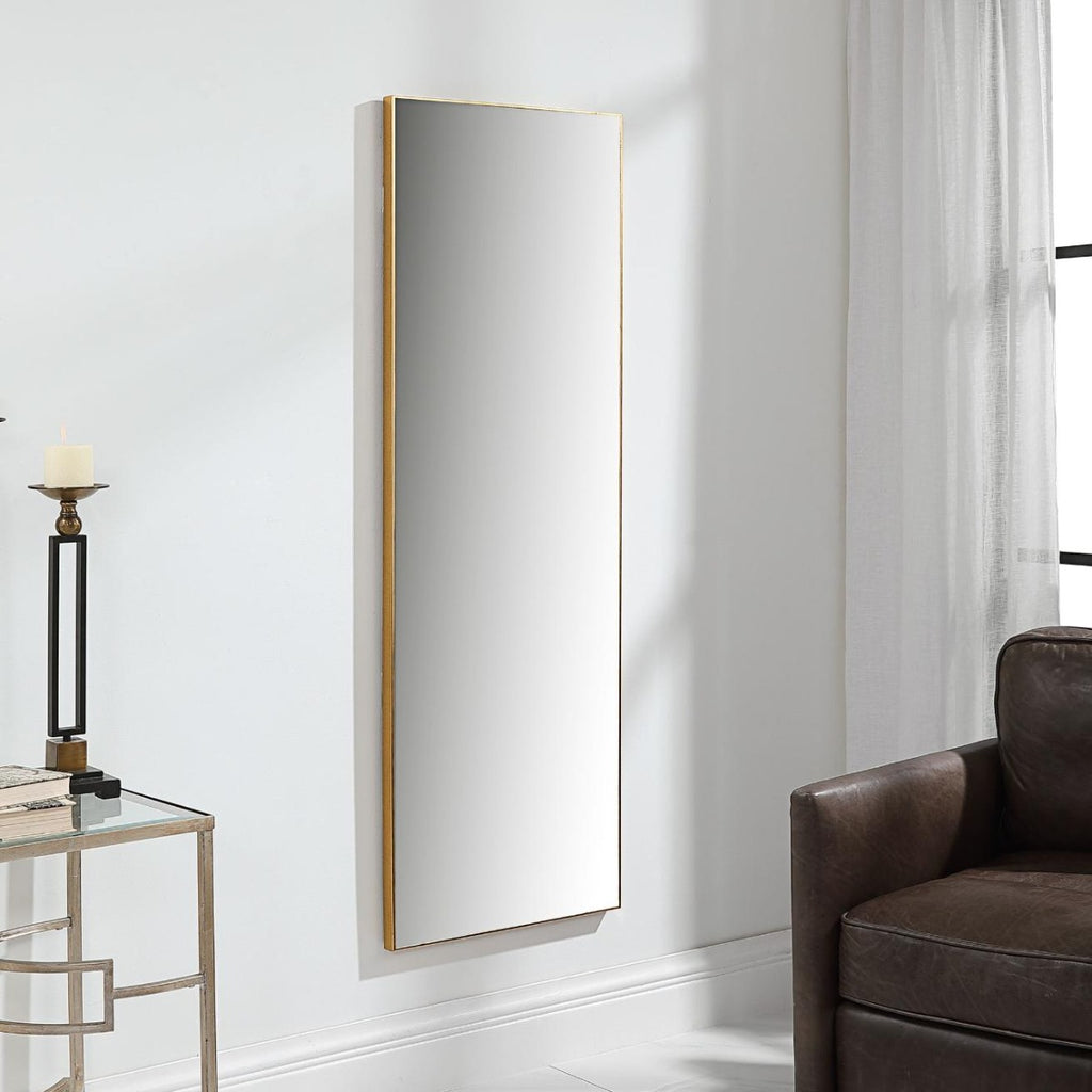 Keiichi Slim Frame Full Length Mirror in Gold, view 8