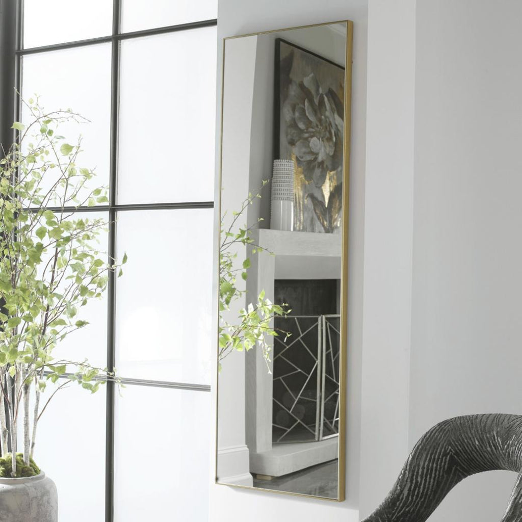 Keiichi Slim Frame Full Length Mirror in Gold, view 12