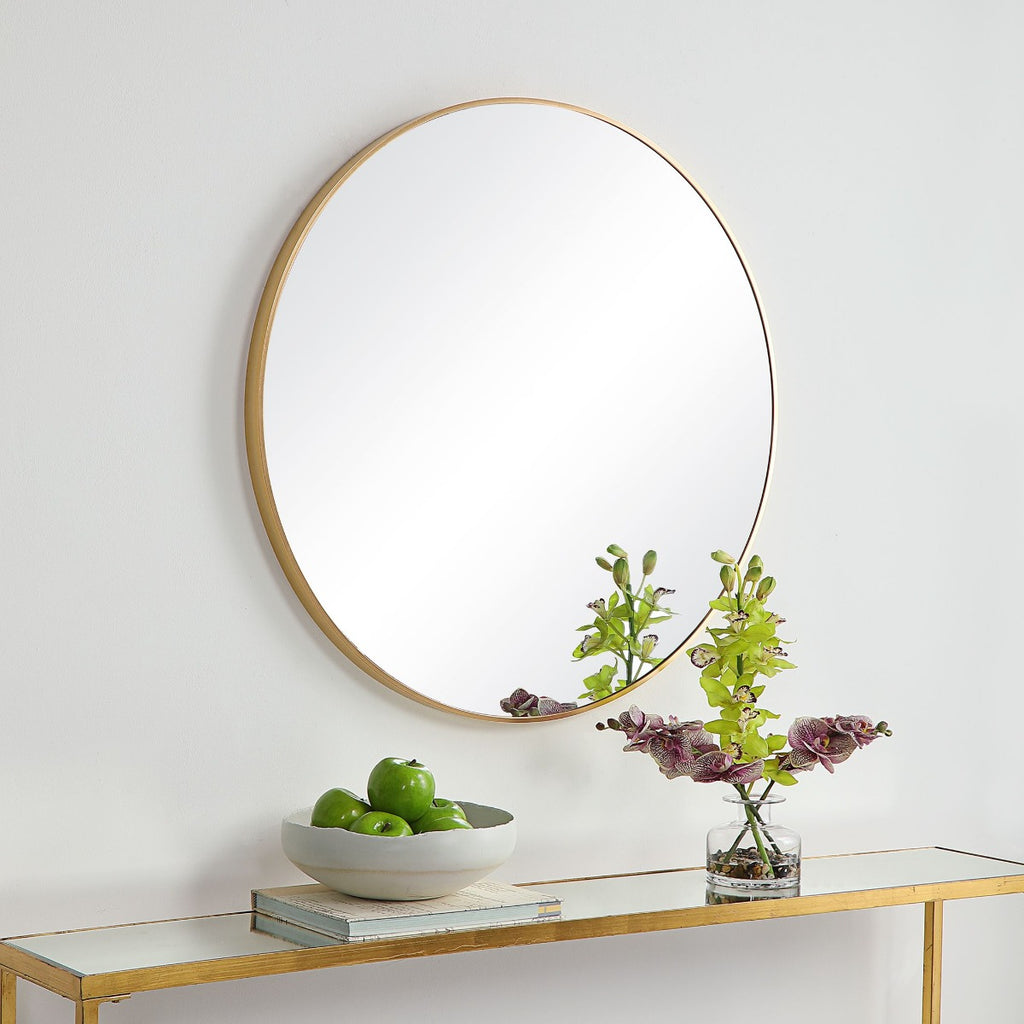 Keiichi Eve Small Round Mirror Gold, view 3