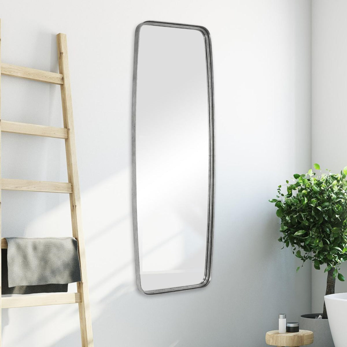 Keiichi Adeleine Tall Mirror Silver, view 6