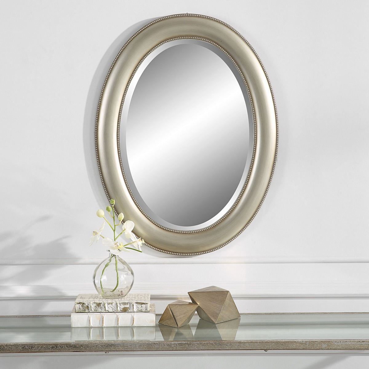 Keiichi Matthew Mirror Antique Silver, view 2