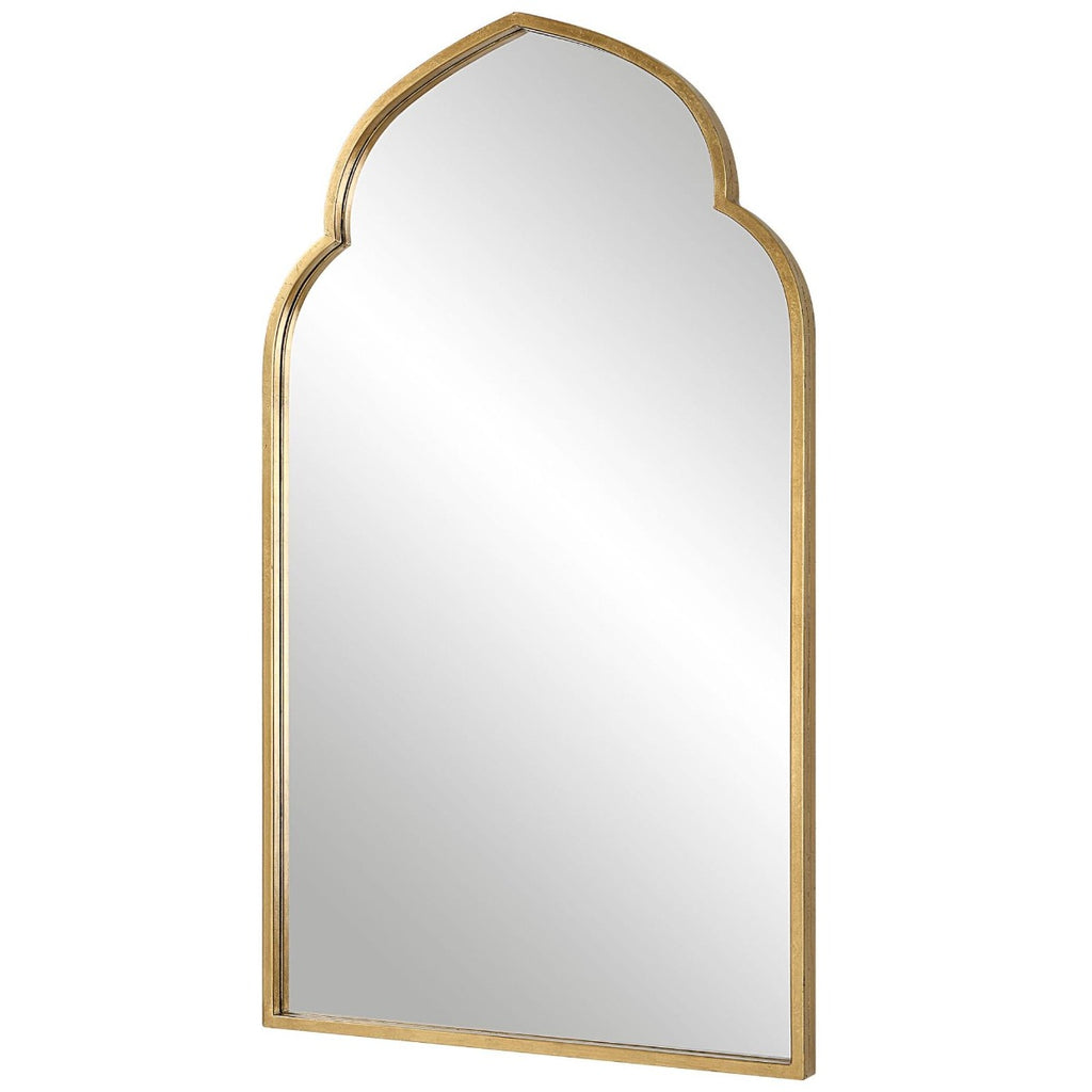 Keiichi Temple Arched Mirror in Gold, view 10