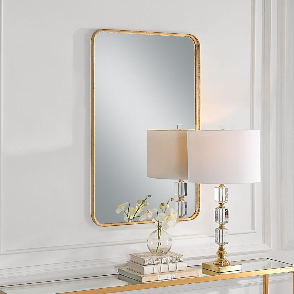Keiichi Toby Rectangular Mirror in Gold, view 3