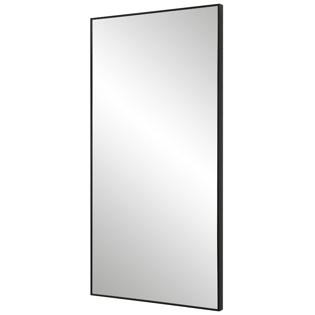 Keiichi Slim Frame Midi Mirror in Black, view 4