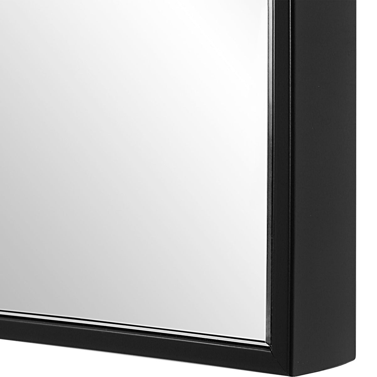 Keiichi Slim Frame Midi Mirror in Black, view 5