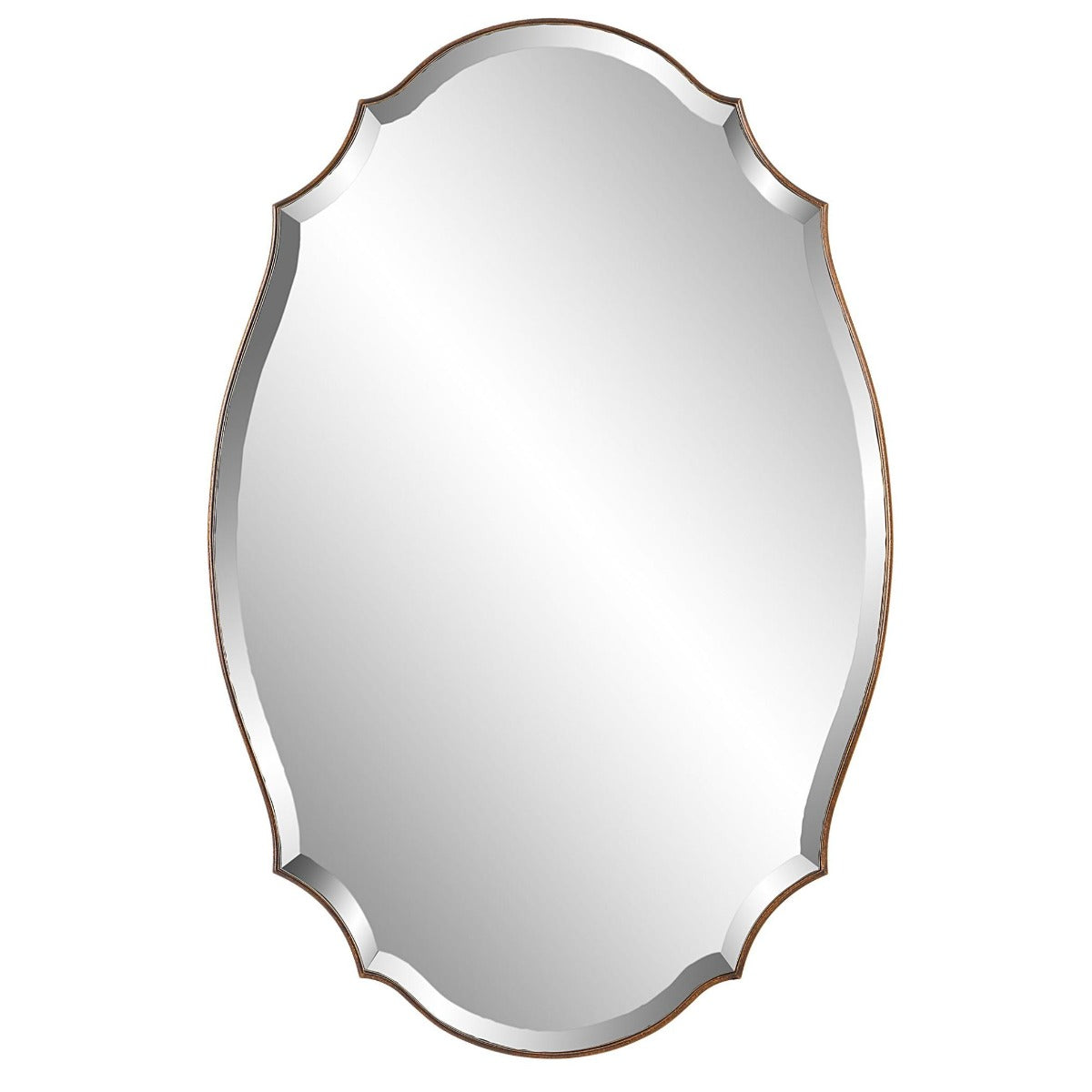 Keiichi Aida Oval Mirror in Bronze