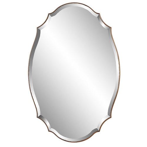 Keiichi Aida Oval Mirror in Bronze