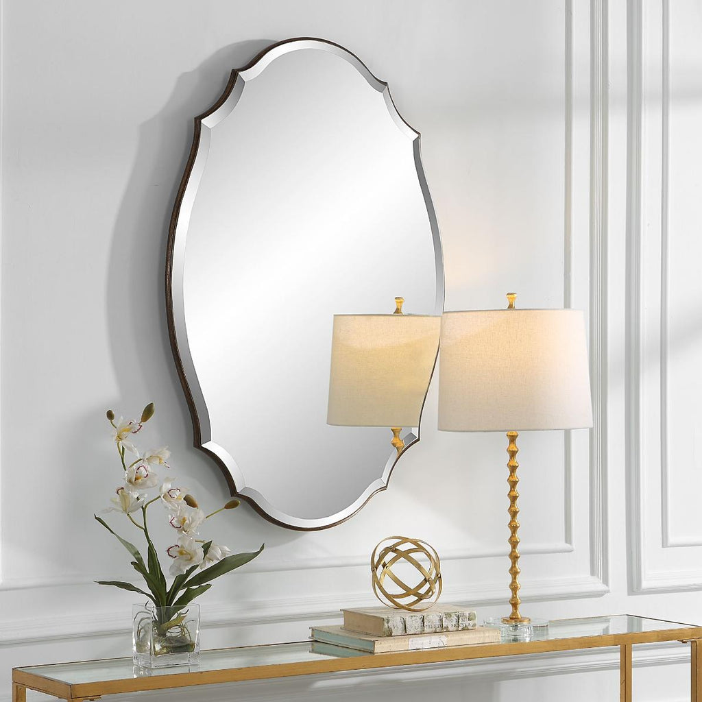 Keiichi Aida Oval Mirror in Bronze, view 3