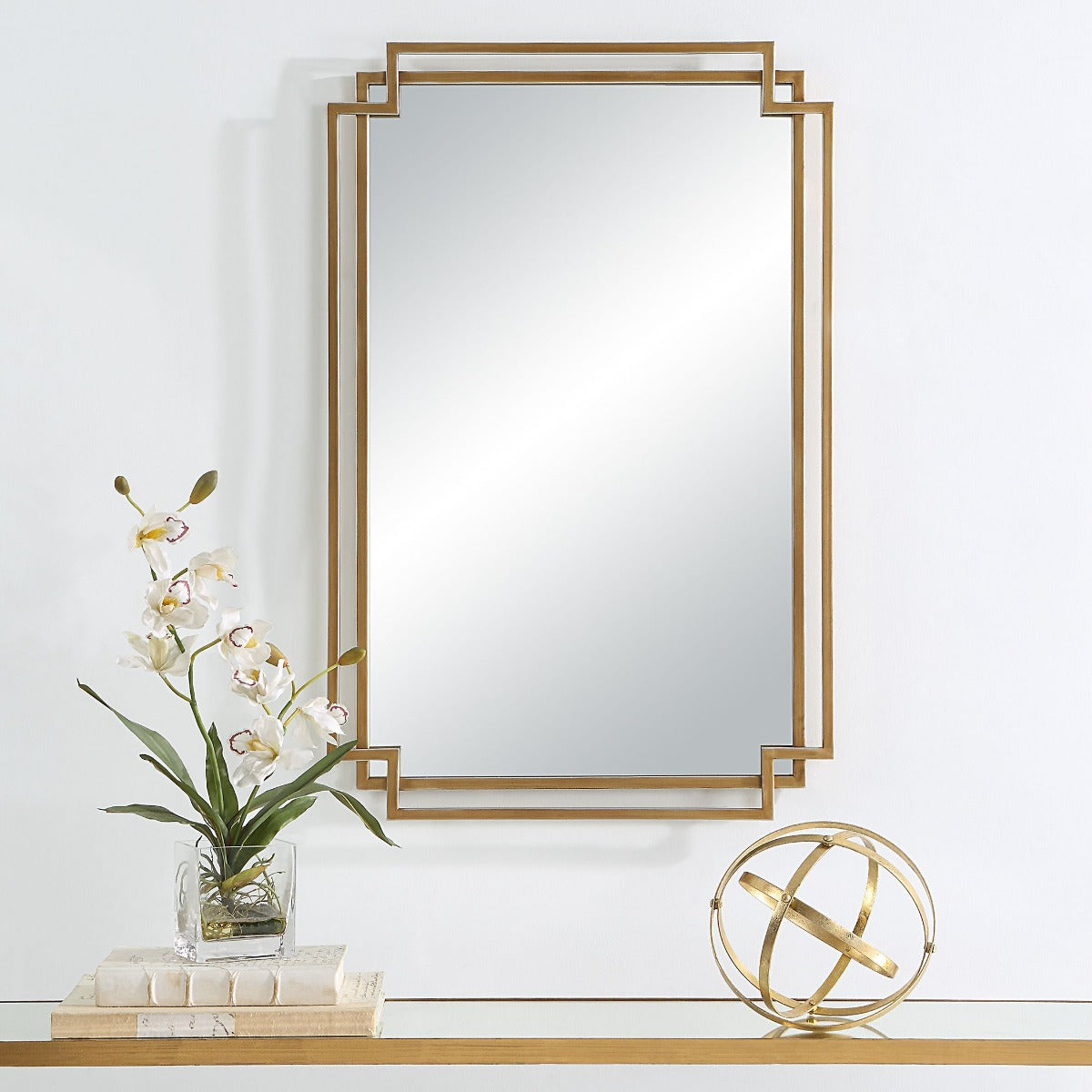Keiichi Deco Mirror Brushed Gold, view 2