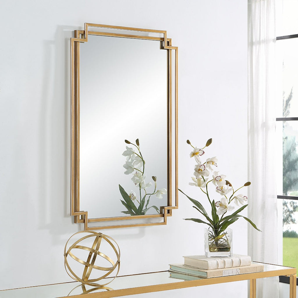 Keiichi Deco Mirror Brushed Gold, view 3