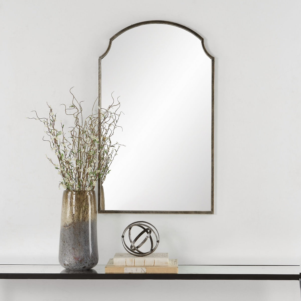 Keiichi Beatrice Arched Mirror in Brushed Bronze, view 3