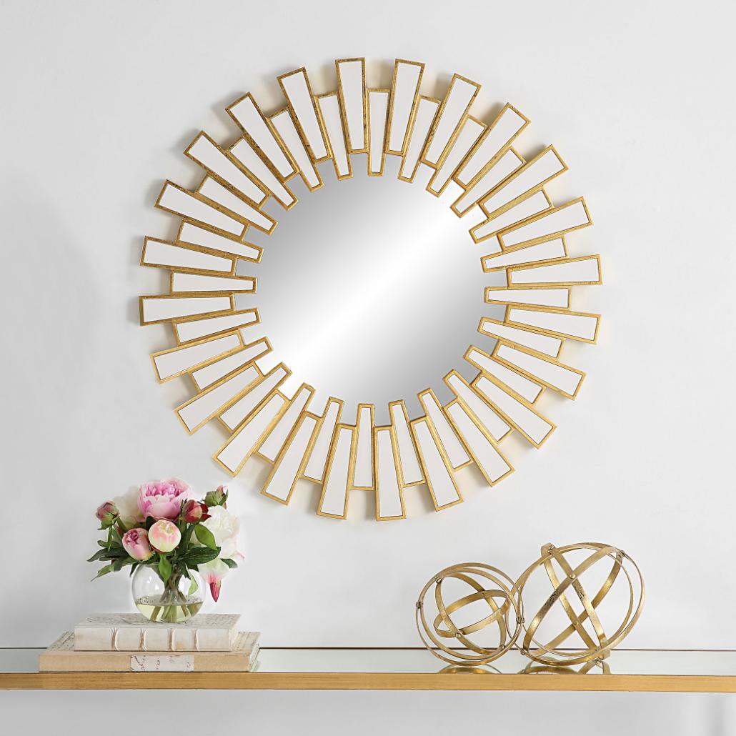 Keiichi Rays Round Mirror Gold, view 2
