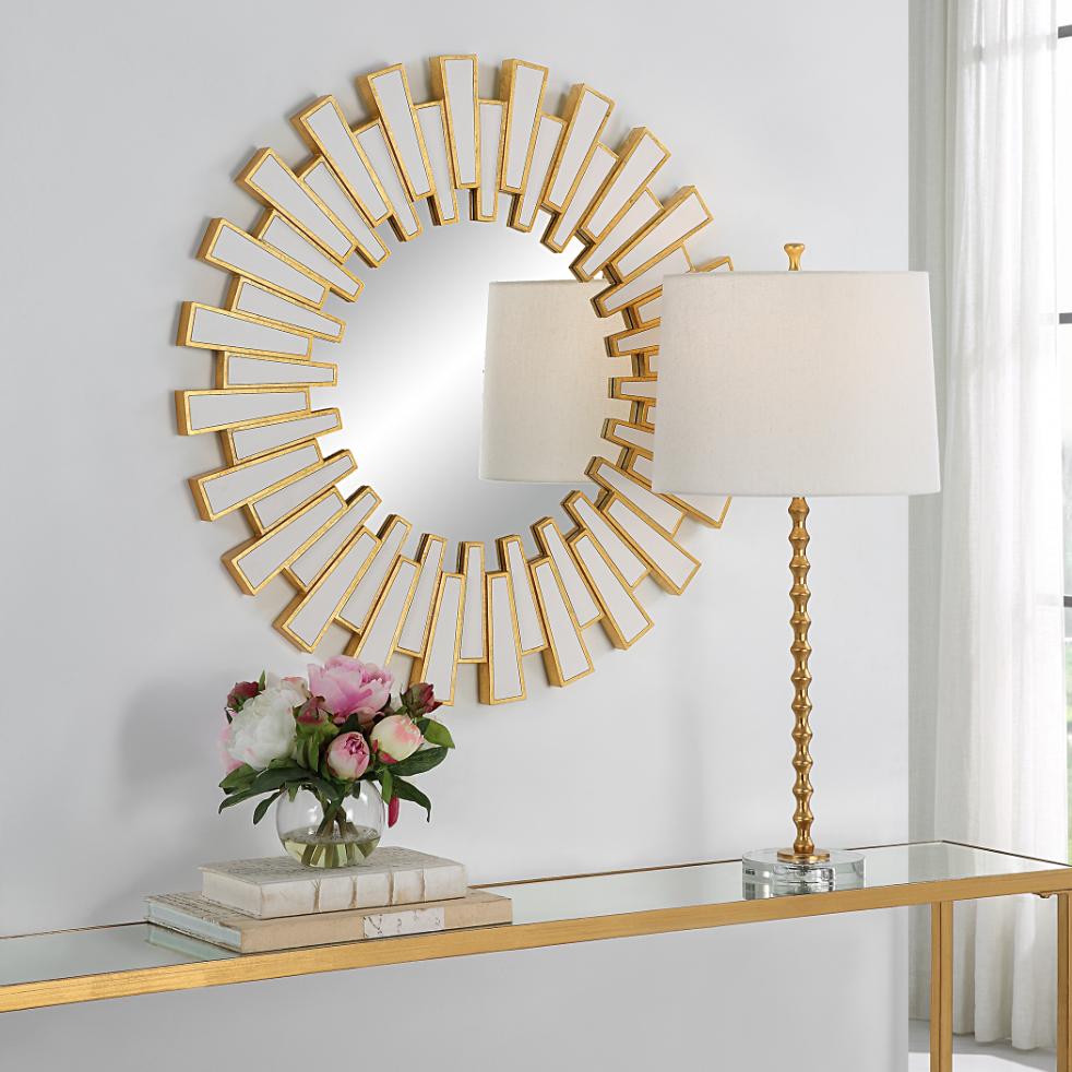 Keiichi Rays Round Mirror Gold, view 5