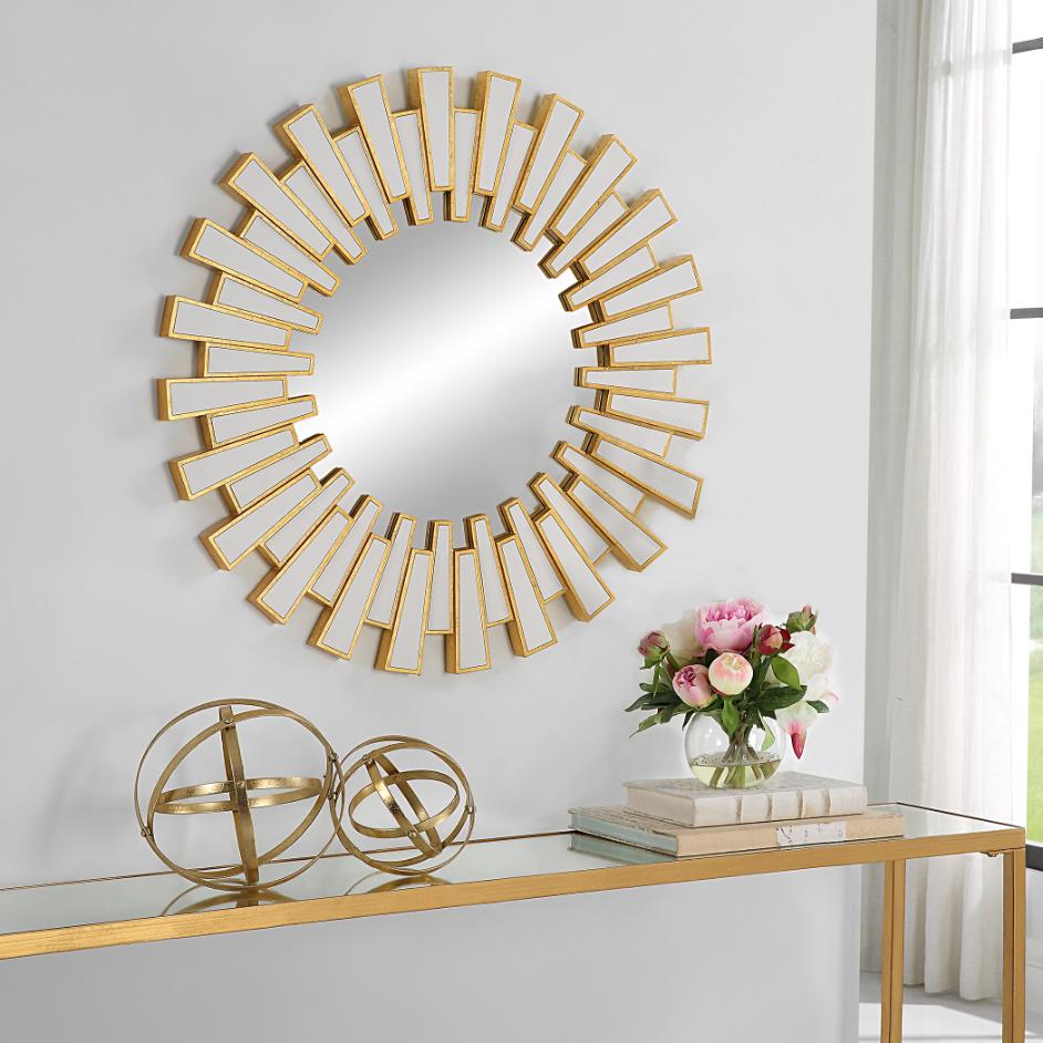 Keiichi Rays Round Mirror Gold, view 3
