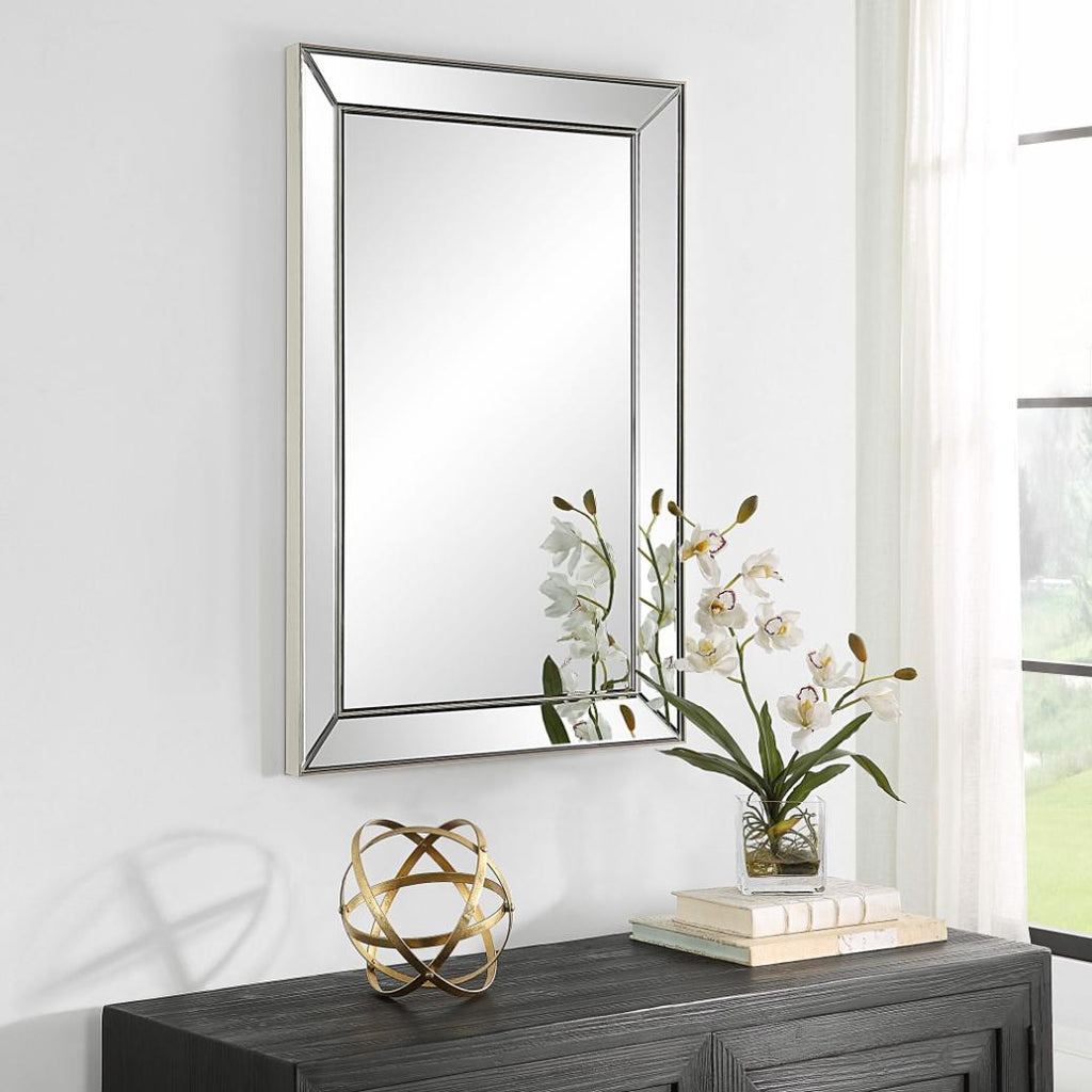 Keiichi Hannah Rectangular Mirror Champagne Finish, view 2