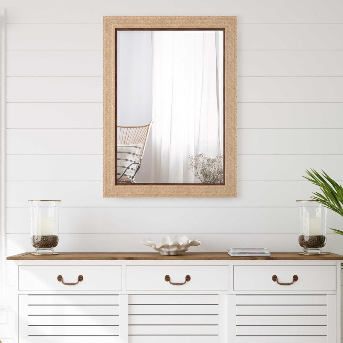 Keiichi Natural Woven Rectangular Mirror, view 2