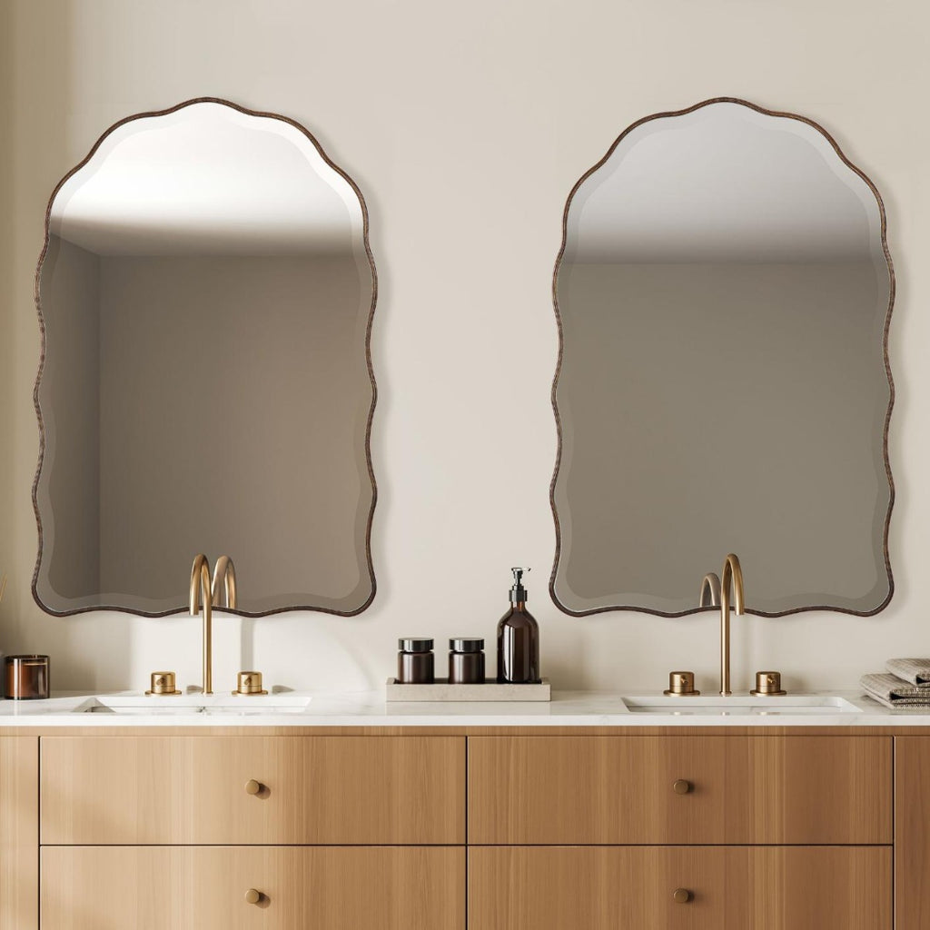 Keiichi Irregular Mirror Antique Bronze, view 2