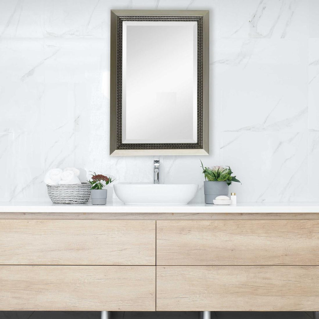 Keiichi Beaded Lines Mirror Brushed Silver, view 5