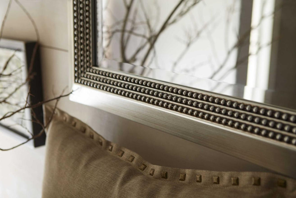 Keiichi Beaded Lines Mirror Brushed Silver, view 3