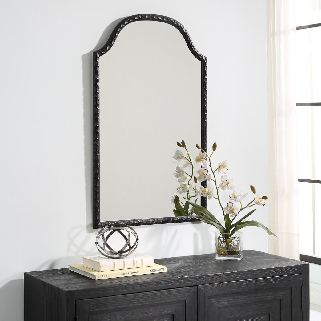 Keiichi Cast Mirror Black Finish, view 2